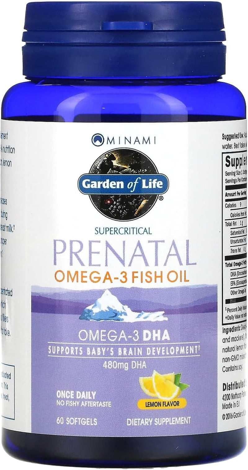 Prenatal DHA Omega 3 Fish Oil - Minami Natural Prenatal, 60 Softgels