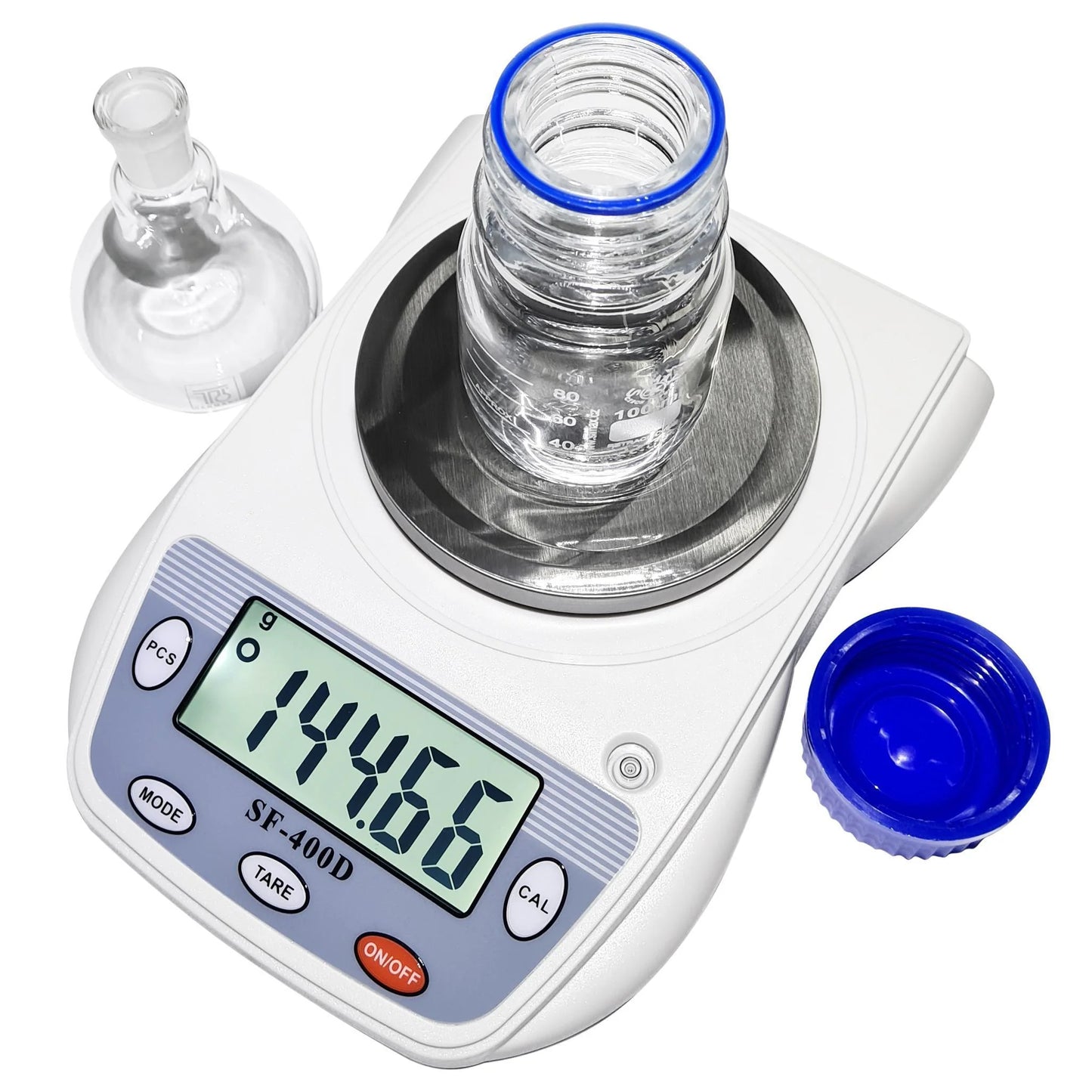 Eosphorus Science Digital Scale Lab Balance Gram Scale 0.01G Accuracy Electronic Scale Laboratory Digital Scale Chemistry Jewelry – Carats, Ounces and Grams Scale (SF 400D R W)