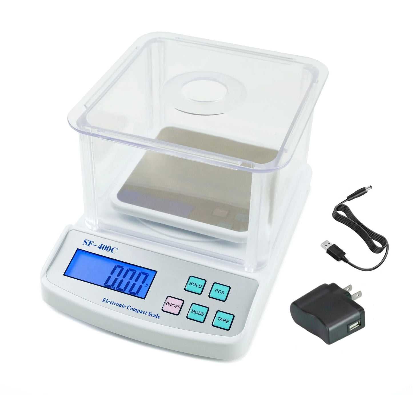 Ounce and Gram Scale 0.01G Accuracy Electronic Balance Digital Scale Digital Balance Lab Balance 600G – Windshield USB Charger AC DC Adapter Included