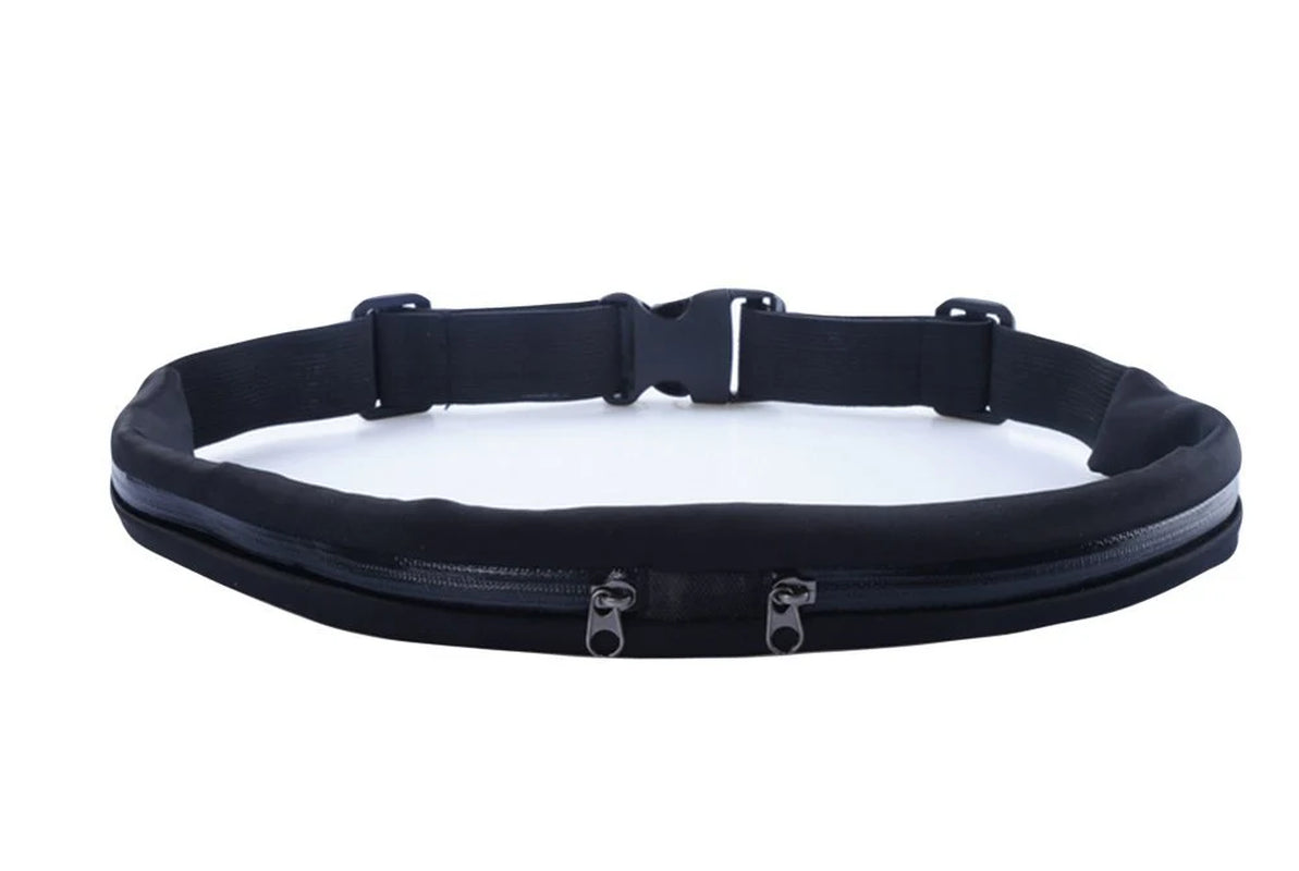 Jupitergear Dual Pocket Running Belt Sports and Travel Fanny Pack for Jogging, Cycling and Outdoors