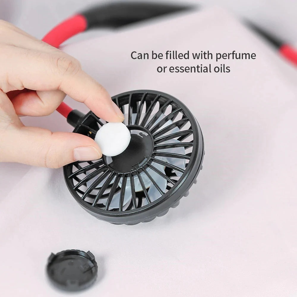 Mini Usb Rechargeable Portable Hanging Neckband Fan