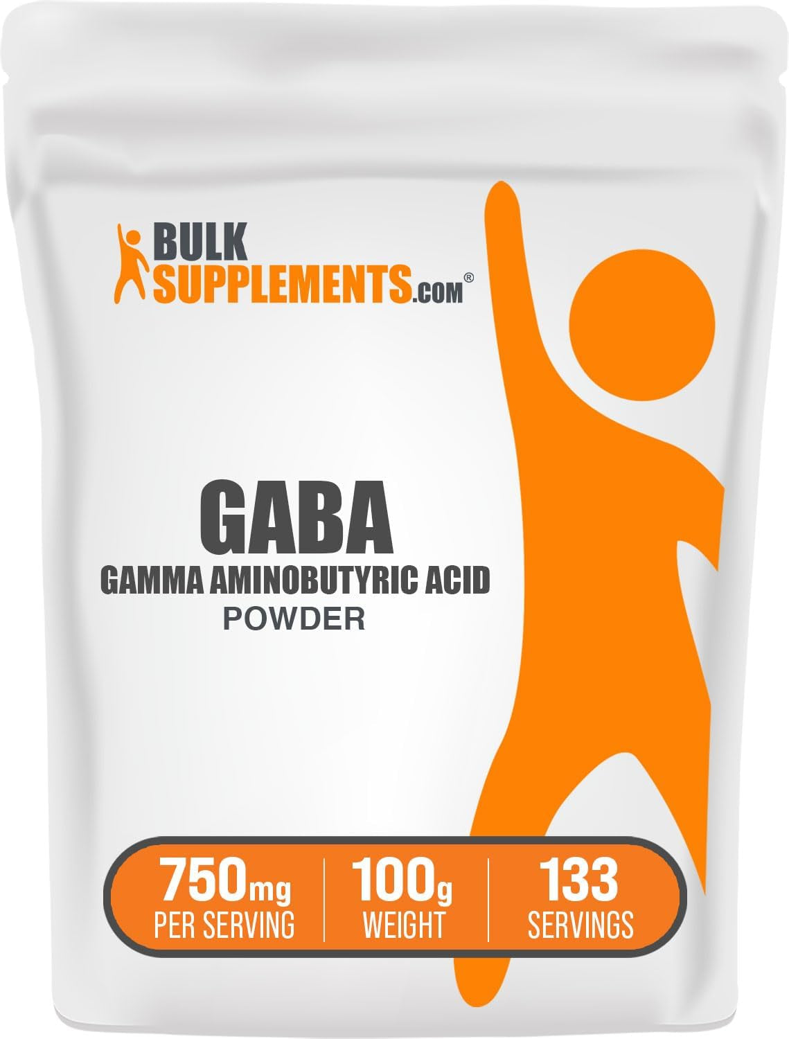 .Com GABA Powder - Gamma Aminobutyric Acid, GABA Supplement, Amino Acid Supplement - Gluten Free, 750Mg per Serving, 100G (3.5 Oz) (Pack of 1)