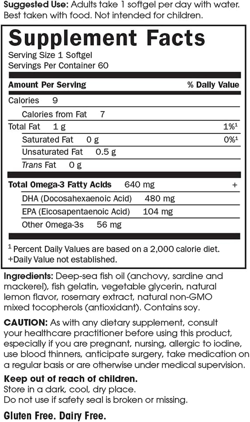 Prenatal DHA Omega 3 Fish Oil - Minami Natural Prenatal, 60 Softgels