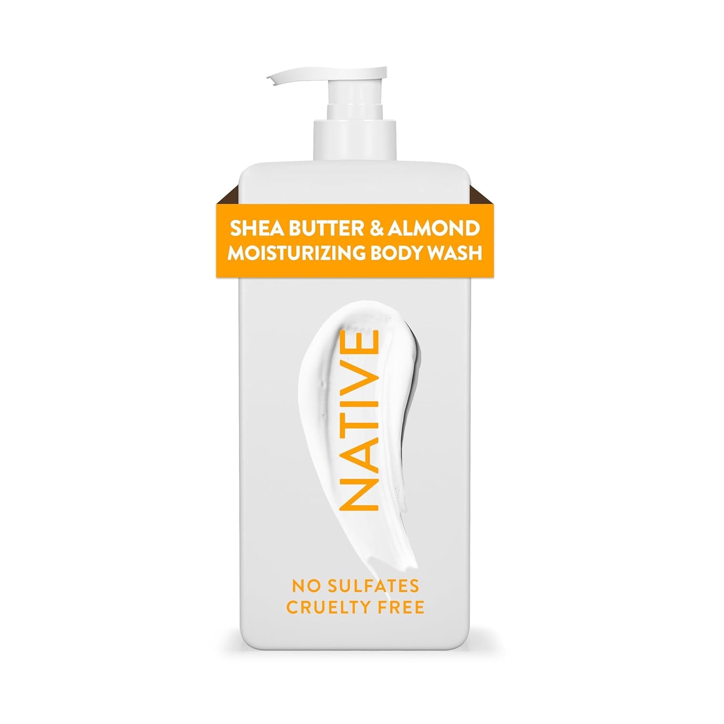 Moisturizing Body Wash Contains Naturally Derived Ingredients | for Women & Men, Sulfate, Paraben, & Dye Free Leaving Skin Soft and Hydrated | Shea Butter & Almond 18 Oz