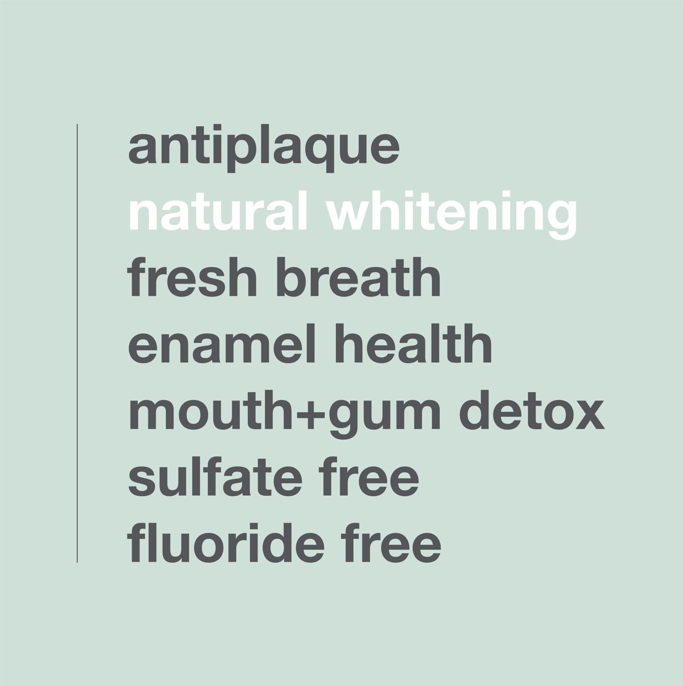 Fluoride Free Toothpaste, Teeth Whitening, Antiplaque, SLS (Sulfate) Free, Promotes Enamel Health, Mouth & Gum Detox, EWG Verified, Peppermint, 5.25Oz