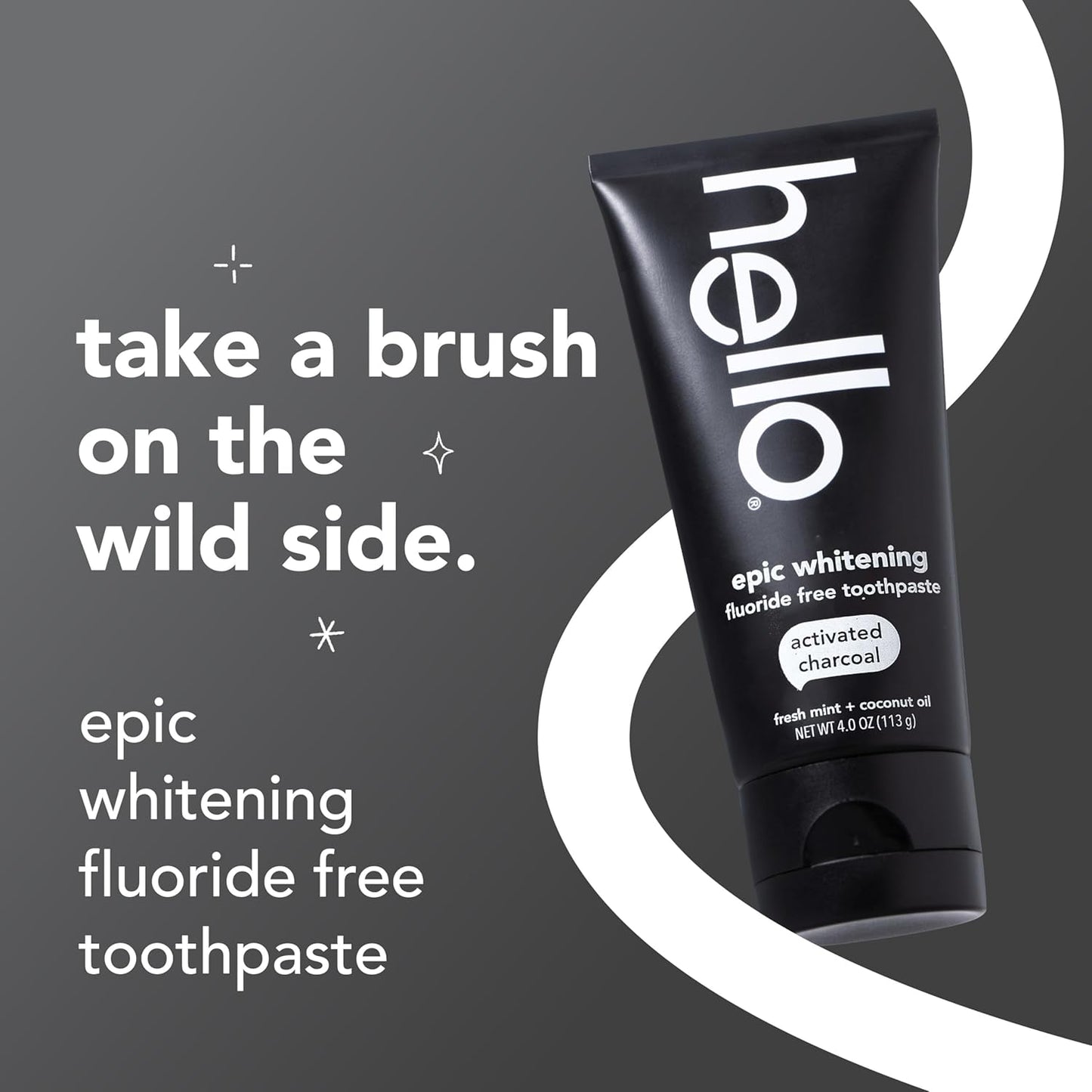 Activated Charcoal Toothpaste, Fluoride Free with Activated Charcoal, Teeth Whitening Toothpaste with Fresh Mint and Coconut Oil, No SLS, Vegan, Gluten Free, 3 Pack, 4 OZ Tubes