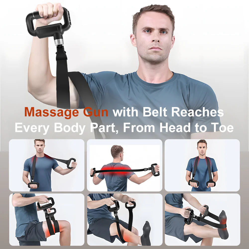 Best Selling Fascia Massager with Waist Belt - 6-Speed Deep Muscle Massager, Portable Fitness and Relaxation Therapy Equipment