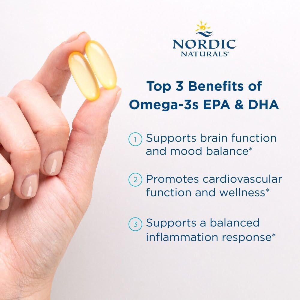 Ultimate Omega, Lemon Flavor - 60 Soft Gels - 1280 Mg Omega-3 - High-Potency Fish Oil Supplement with EPA & DHA - Promotes Brain & Heart Health - Non-Gmo - 30 Servings