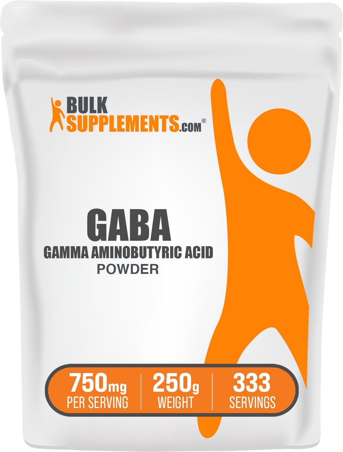 .Com GABA Powder - Gamma Aminobutyric Acid, GABA Supplement, Amino Acid Supplement - Gluten Free, 750Mg per Serving, 100G (3.5 Oz) (Pack of 1)