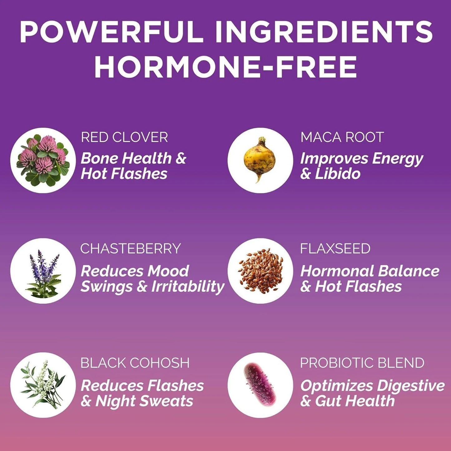 Clear Ultimate Menopause Support Symptom Relief 8In1 Probiotic 60 Capsules
