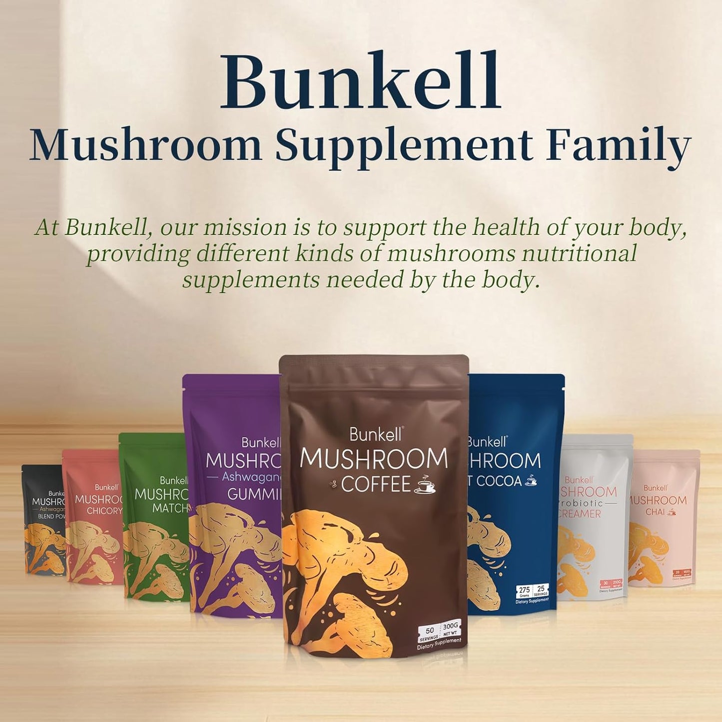 Ashwagandha Mushroom Powder, Adaptogenic 10 Mushrooms Complex W/Ashwagandha - Lion'S Mane, Reishi, Chaga & Maitake - Adaptogens Powder for Energy, Cognitive & Immune Support, 40 Servings