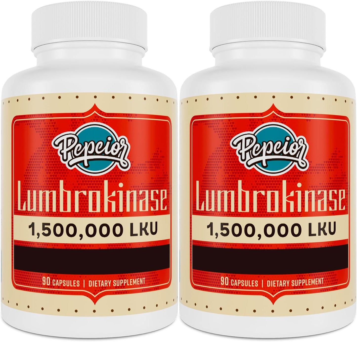 Lumbrokinase 200Mg (Max Activity 1,500,000 LKU) - Lumbrokinase Enzymes Supplement, More Effective than Nattokinase - 90 Capsules
