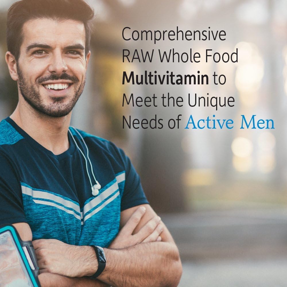 Vitamin Code Raw One for Men, Once Daily Multivitamin for Men, One a Day Mens Vitamins plus Fruit, Veggies & Probiotics for Mens Health, Vegetarian Mens Multivitamins, 30 Capsules