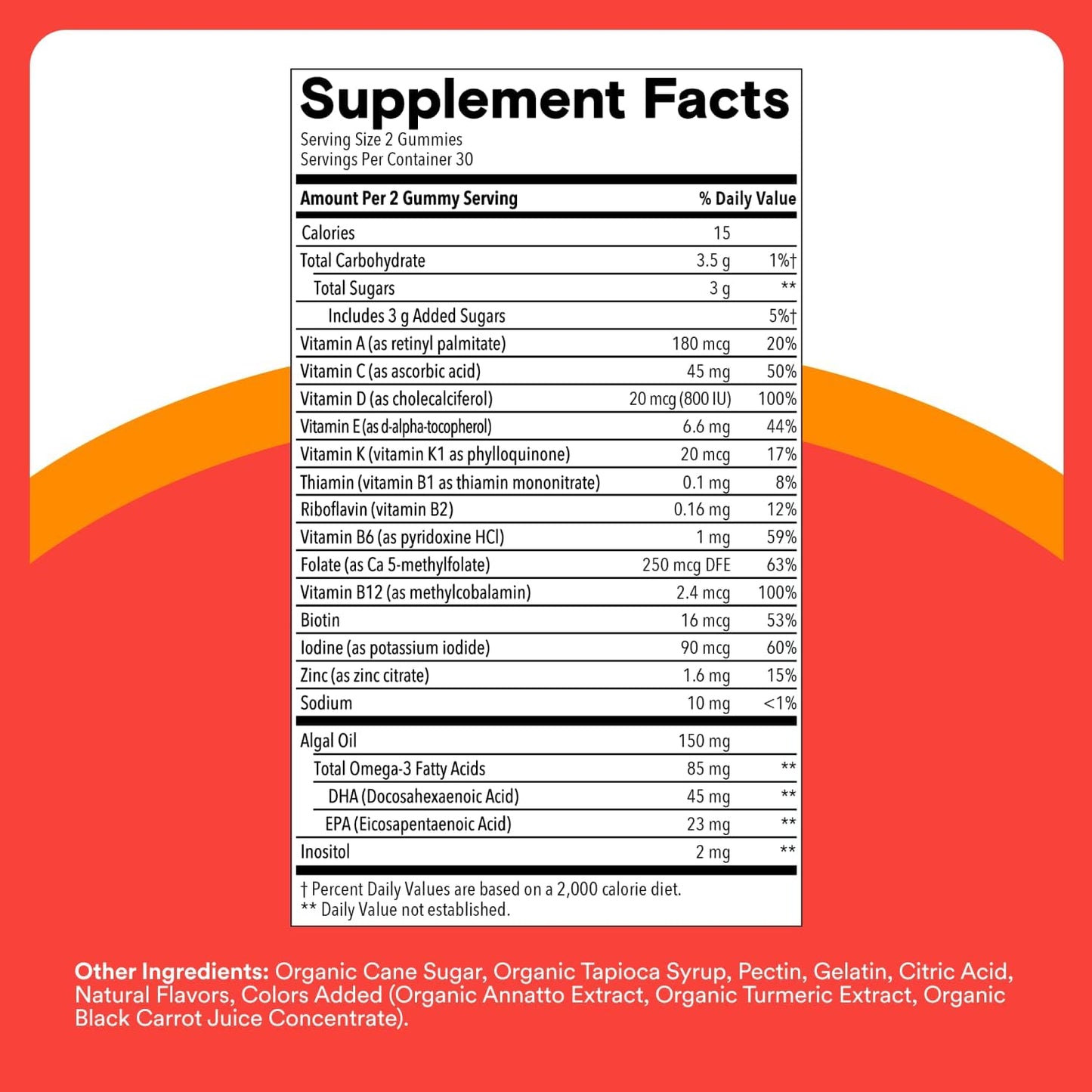 Kids Multivitamin Gummies - Improved Formula: Omega 3 (DHA/EPA), Vitamins D3, C, B12, B6, Vitamin A, K & Zinc, Gluten Free, Three Fruit Flavors, 60 Count (30 Day Supply)
