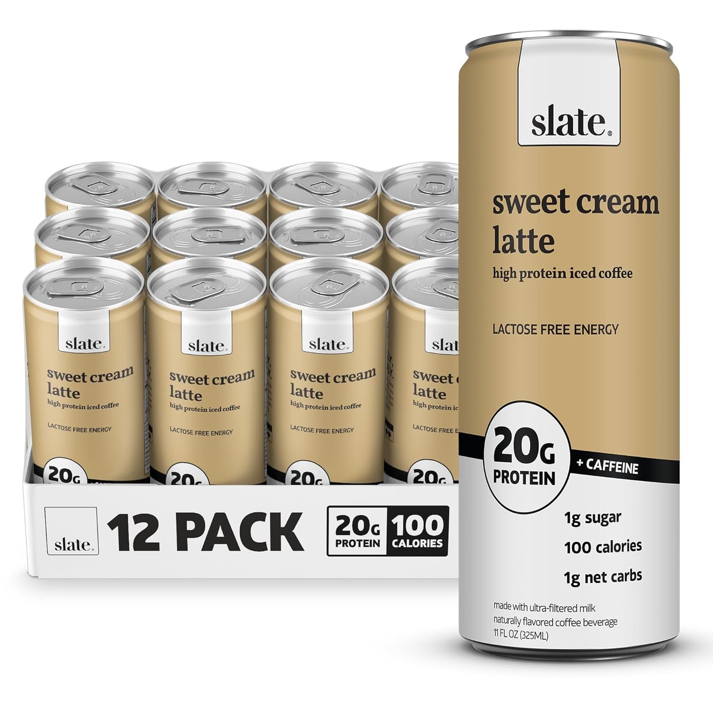 Milk - High Protein Milk Shake - Core Variety Pack - Classic Chocolate, Dark Chocolate, French Vanilla - Lactose Free, 20G Protein, 1G Sugar, 100 Calories, 1-2G Net Carbs - 11 Fl Oz, 12 Cans