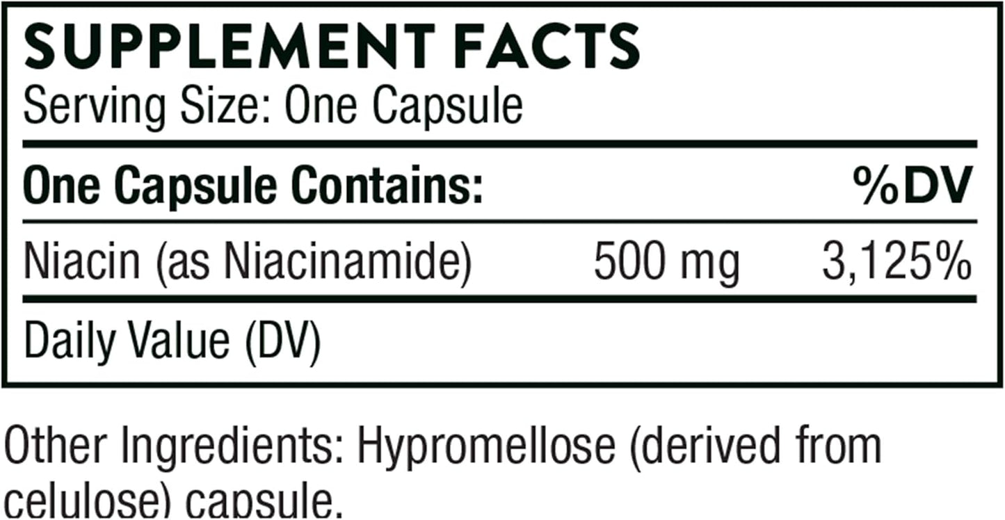 - Niacinamide - 500Mg Niacin - Non-Flushing Form of Vitamin B3 - Support Joint Health, Skin Health & Restful Sleep* - Gluten-Free - 180 Capsules
