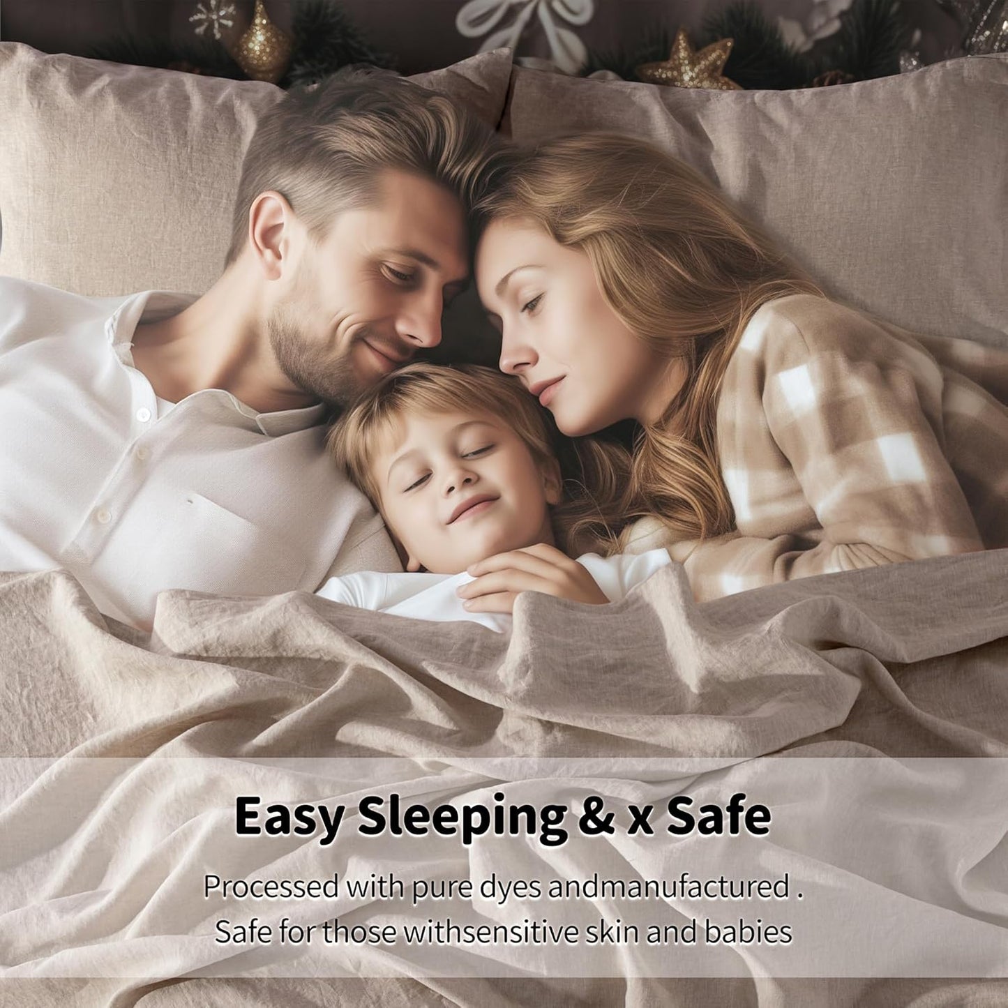 100% Linen Sheet Set Full Size, Bed Sheets 4 Piece Sets, Solid Color Natural Flax Bed Sheets Soft Breathable Bedding,16" Deep Pocket,All Season (Full, Linen)