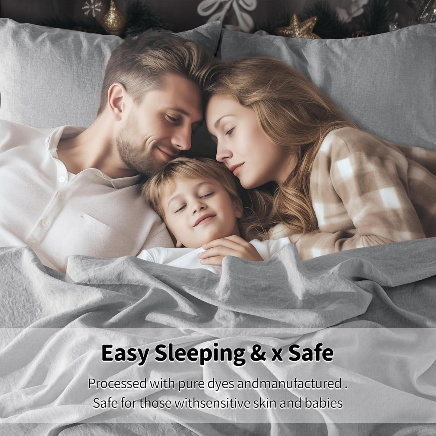 100% Linen Sheet Set 19" Deep Pocket Full Size,Bed Sheets 4 Piece Sets,Solid Color Natural Flax Bed Sheets Soft Breathable Bedding, All Season (Full, Grey)