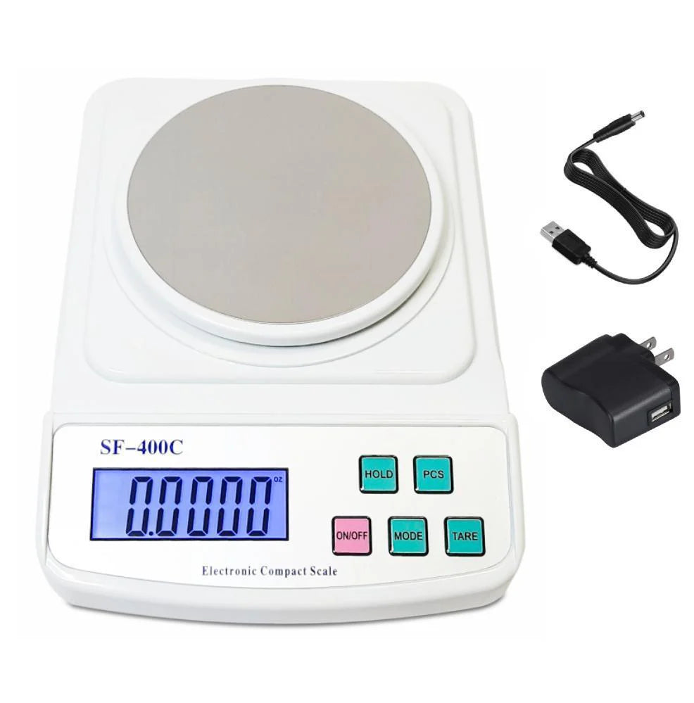 Ounce and Gram Scale 0.01G Accuracy Mass Balance Chemistry Digital Scale Electronic LCD Science Lab Laboratory Digital Scale USB Charger and AC DC Adapter Included