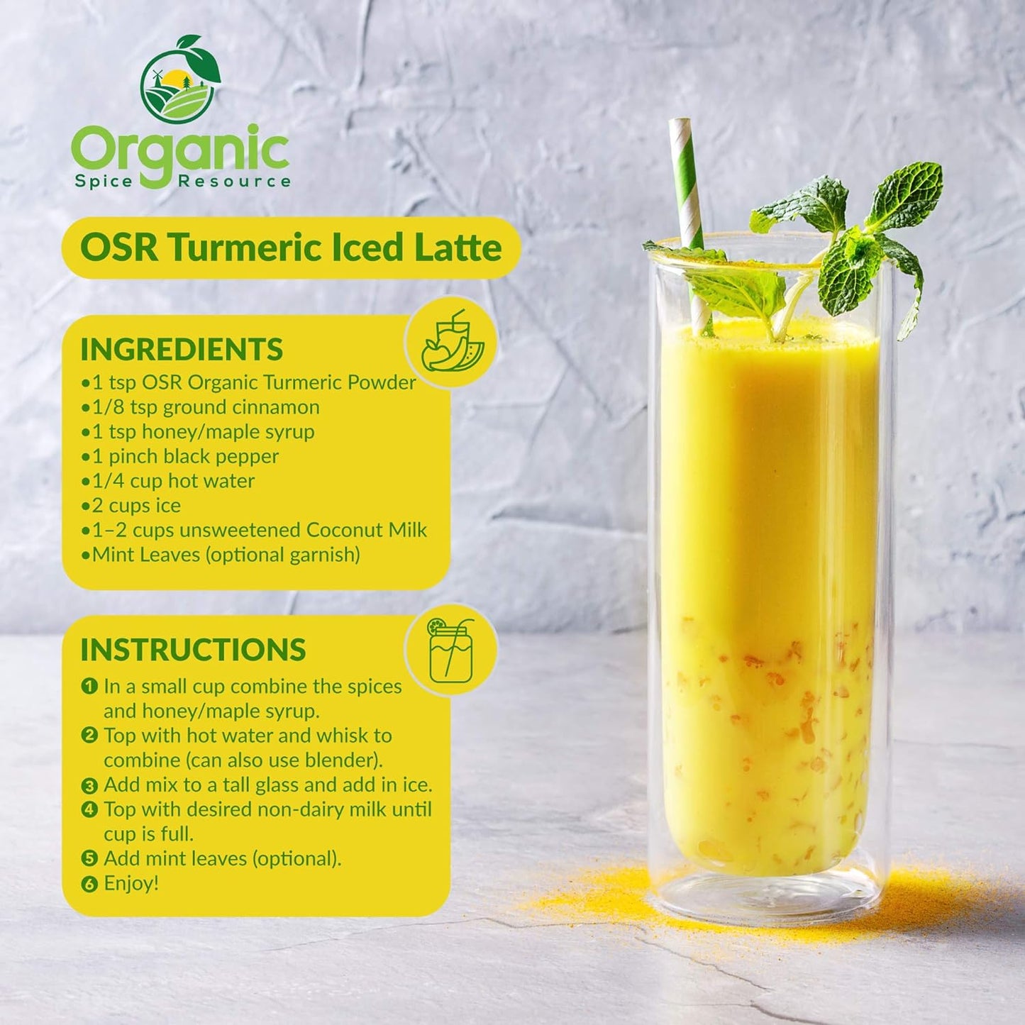 Organic Turmeric Powder W/Curcumin | 16Oz or 454G | USDA Organics and Non-Gmo | 100% Raw and Natural by OSR