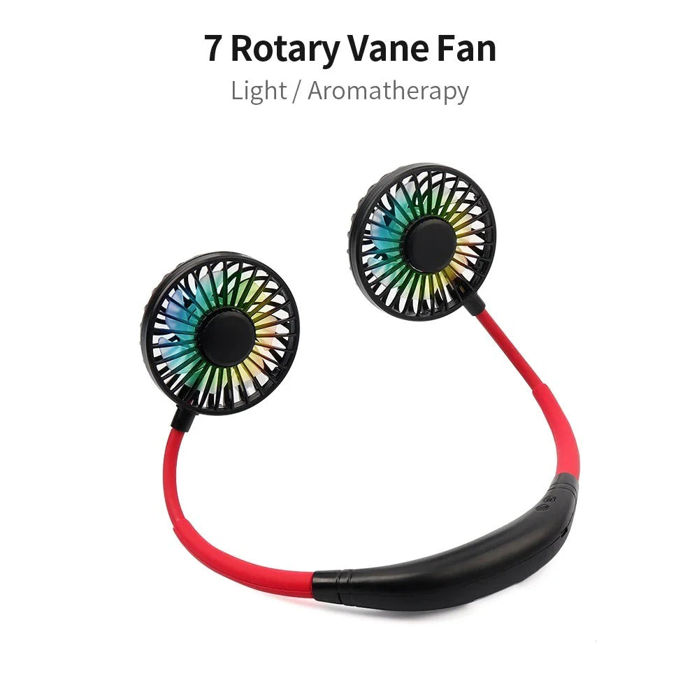 Mini Usb Rechargeable Portable Hanging Neckband Fan