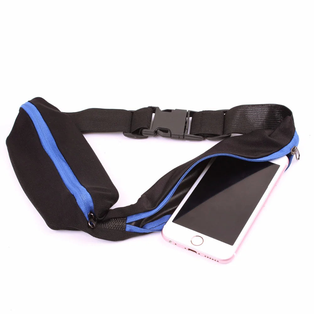 Jupitergear Dual Pocket Running Belt Sports and Travel Fanny Pack for Jogging, Cycling and Outdoors