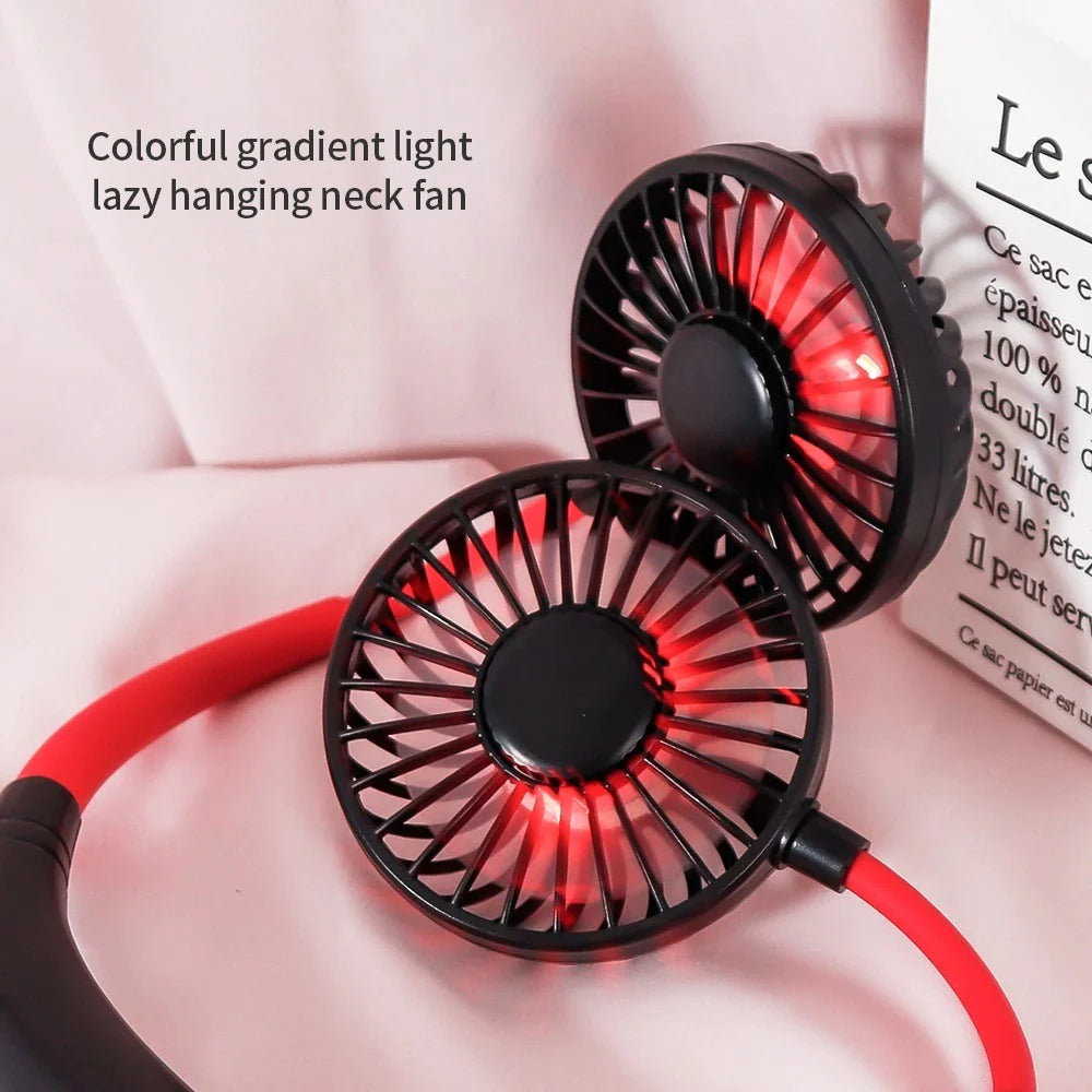 Mini Usb Rechargeable Portable Hanging Neckband Fan