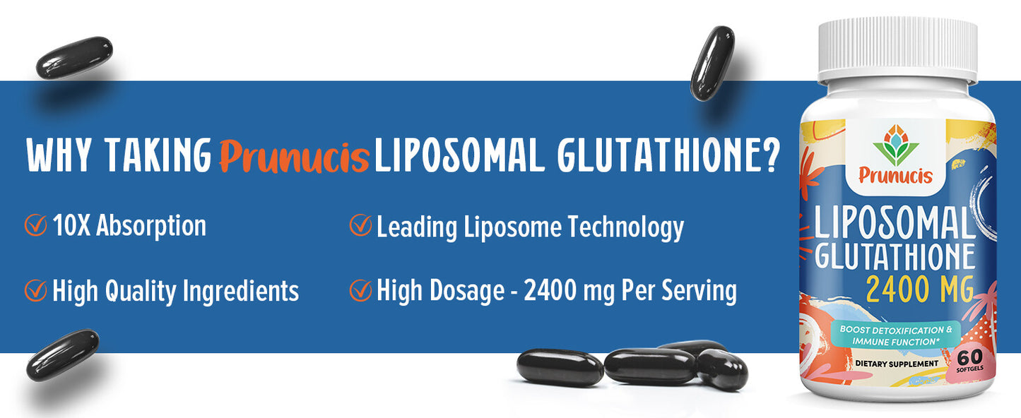 3-Pack 2400Mg Liposomal Glutathione - Glutathione Supplement (180 SOFTGELS)