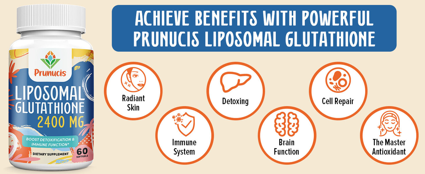 3-Pack 2400Mg Liposomal Glutathione - Glutathione Supplement (180 SOFTGELS)