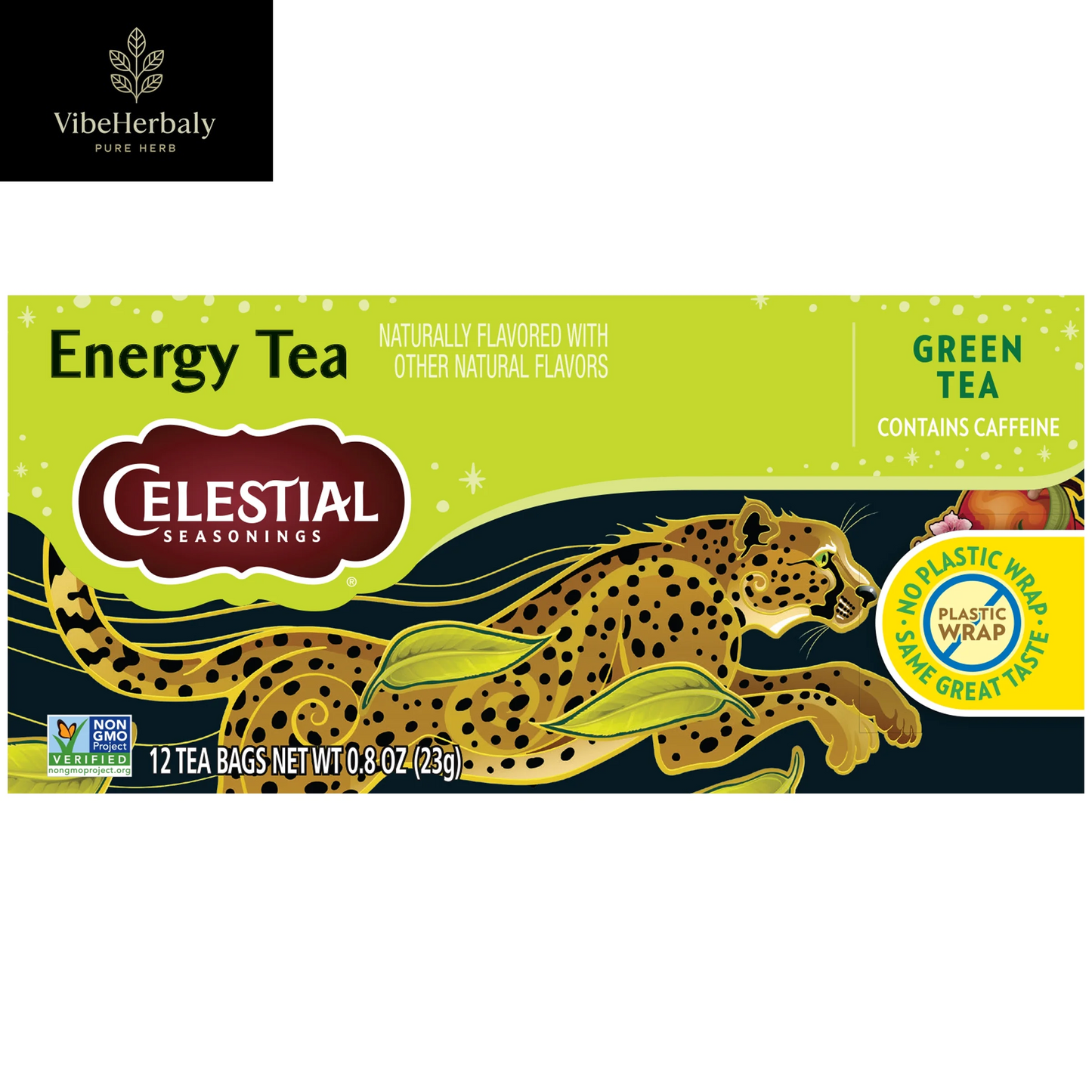 High Caffeine Energy Green Tea Bags (12 Count)