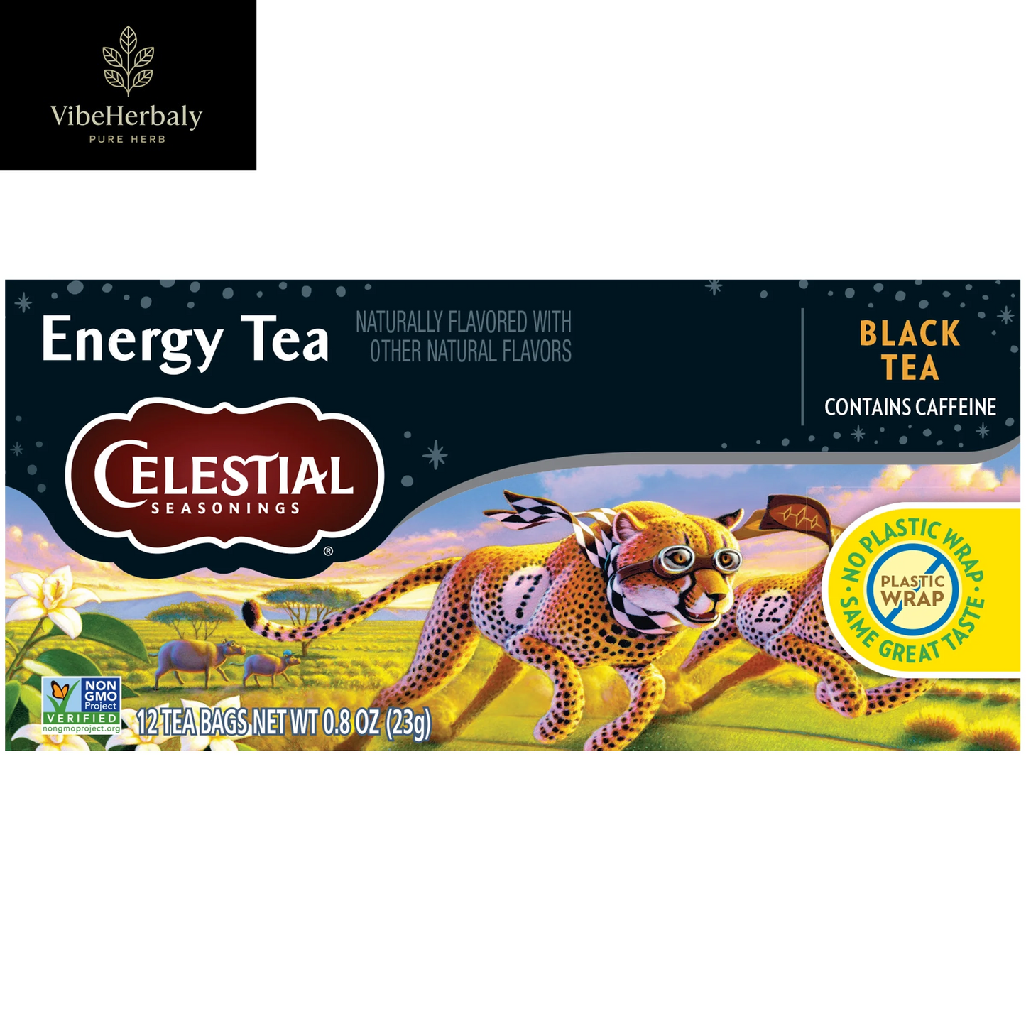 High Caffeine Energy Black Tea Bags (12 Count)