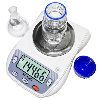 Eosphorus Science Digital Scale Lab Balance Gram Scale 0.01G Accuracy Electronic Scale Laboratory Digital Scale Chemistry Jewelry – Carats, Ounces and Grams Scale (SF 400D R W)