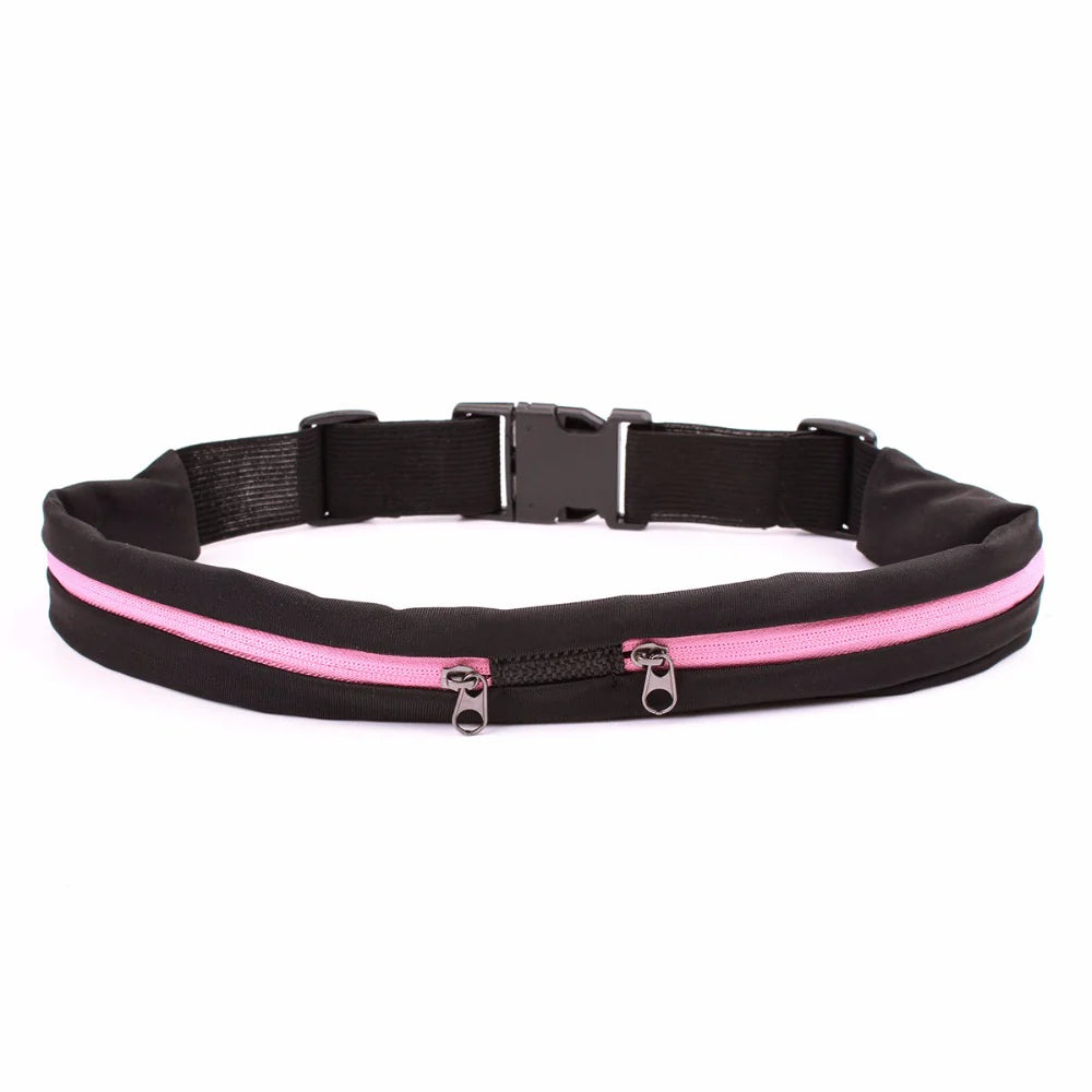 Jupitergear Dual Pocket Running Belt Sports and Travel Fanny Pack for Jogging, Cycling and Outdoors