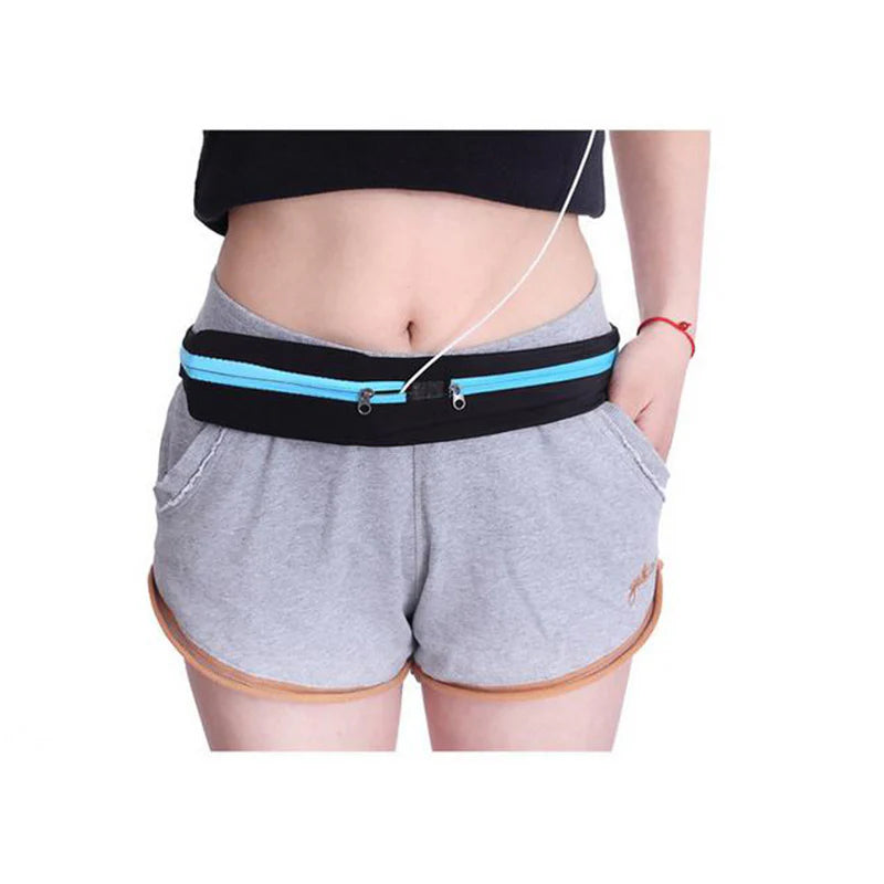 Jupitergear Dual Pocket Running Belt Sports and Travel Fanny Pack for Jogging, Cycling and Outdoors