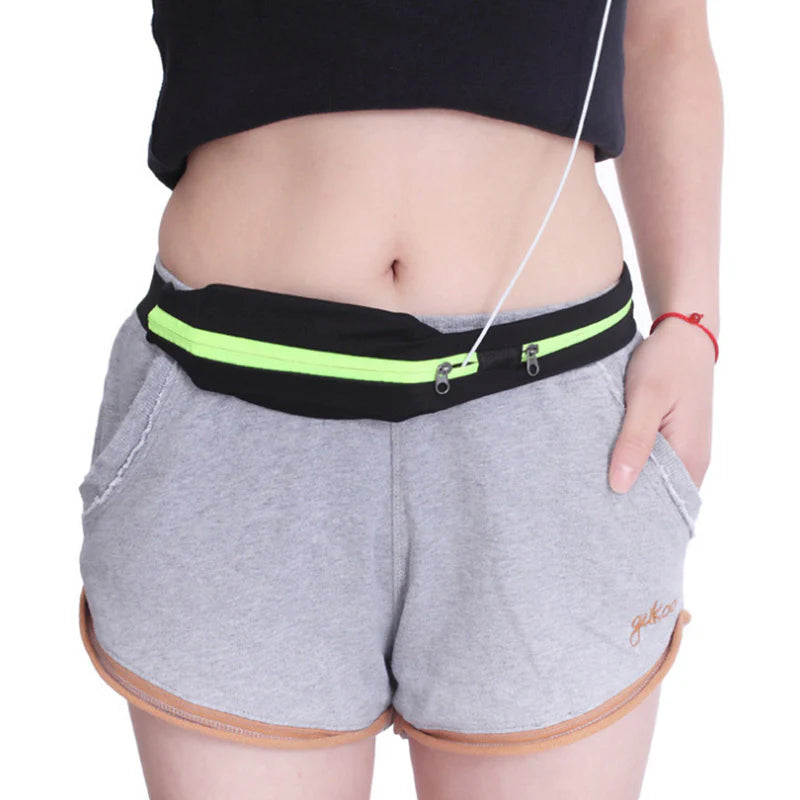 Jupitergear Dual Pocket Running Belt Sports and Travel Fanny Pack for Jogging, Cycling and Outdoors