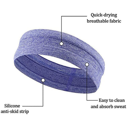 Jupitergear Sport and Fitness Sweat Wicking Fitness Headband for Yoga, Running and Exercise