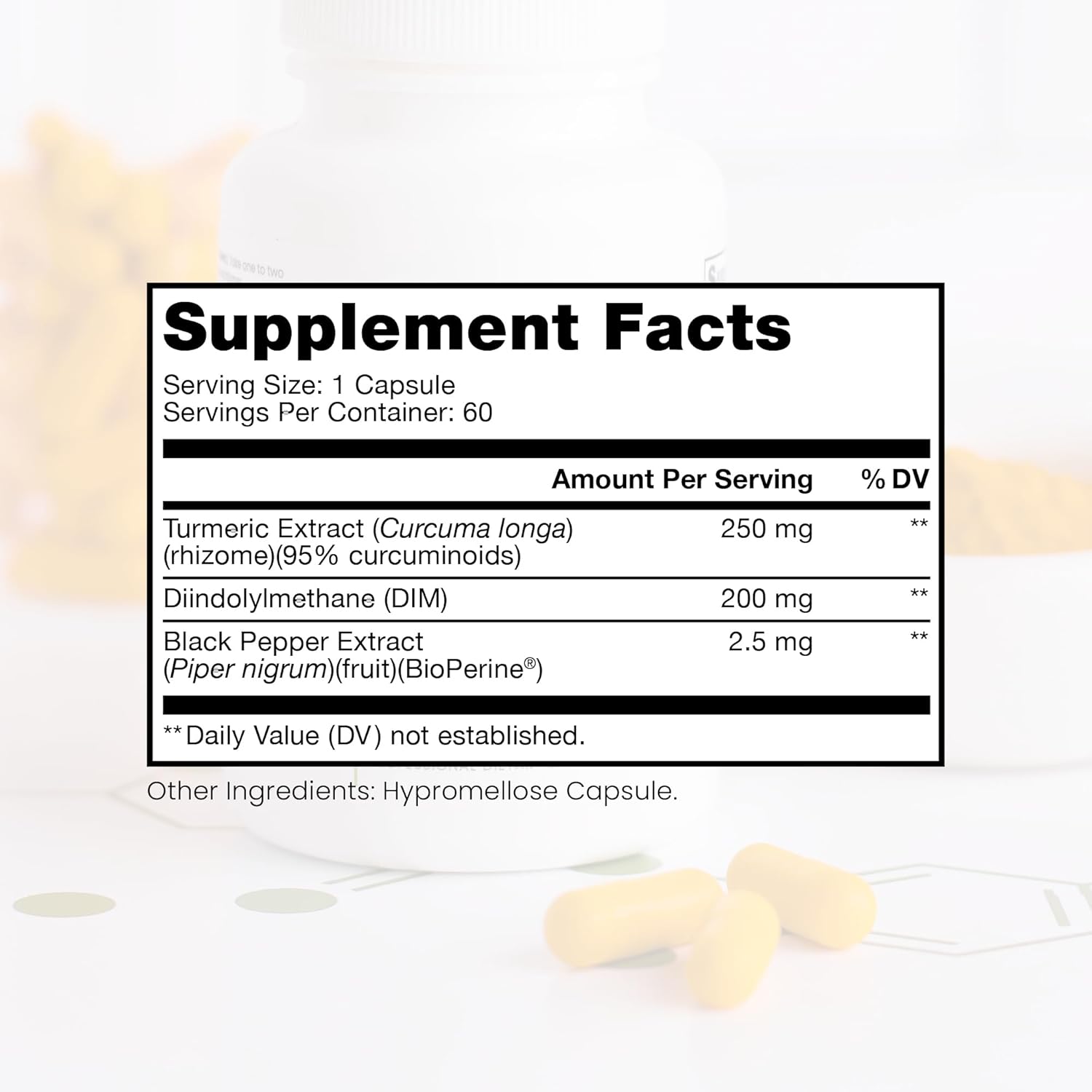 DIM 3+ | 60 Vegan Caps - 2 Month Supply | DIM, Curcumin & Bioperine, Supports Healthy Estrogen Metabolism in Men & Women, Antioxidant & Detoxification Support, Pharmaceutical Grade