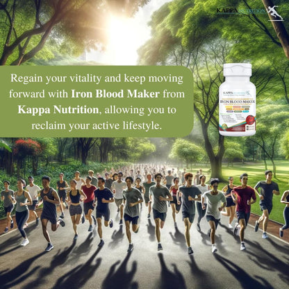 Iron 26Mg, Vitamin C & Orange 150Mg, Folate 667Mcg DFE, Vitamin B12, Beetroot, Brewers Yeast, Broccoli & MCT Oil 9 in 1 Advanced Complex (60 Capsules)