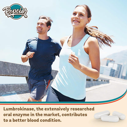 Lumbrokinase 200Mg (Max Activity 1,500,000 LKU) - Lumbrokinase Enzymes Supplement, More Effective than Nattokinase - 90 Capsules