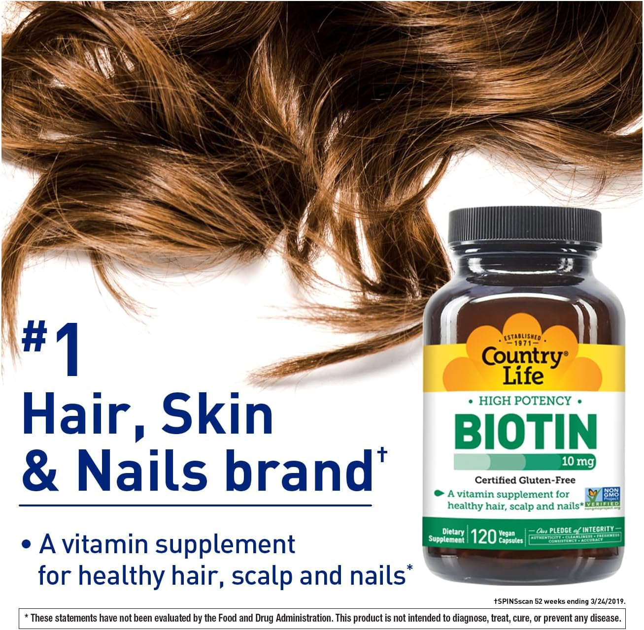 High-Potency Biotin 10Mg - Vegan & Gluten-Free Biotin Supplement for Skin & Nails, Energy Metabolism - Biotin 10000Mcg Capsules
