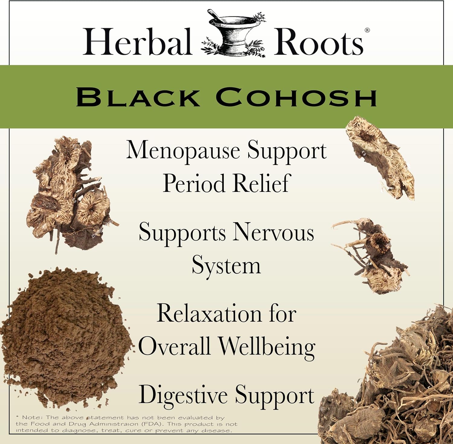 Organic Black Cohosh Root | Extra Strength | Menopause and Menstrual Support for Women | 90 Capsules, Vegan