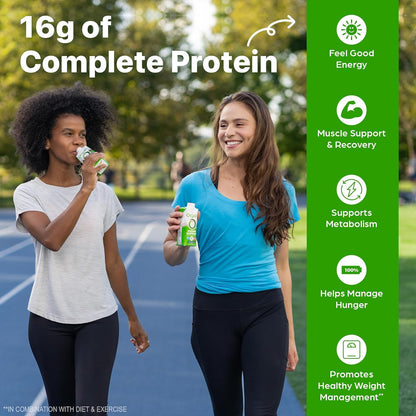 Organic Nutritional Protein Shake, Vanilla Bean - 16G Grass Fed Whey Protein, Meal Replacement, 20 Vitamins & Minerals, Fruits & Vegetables, Gluten Free, Non-Gmo, 11 Fl Oz (12 Pack)
