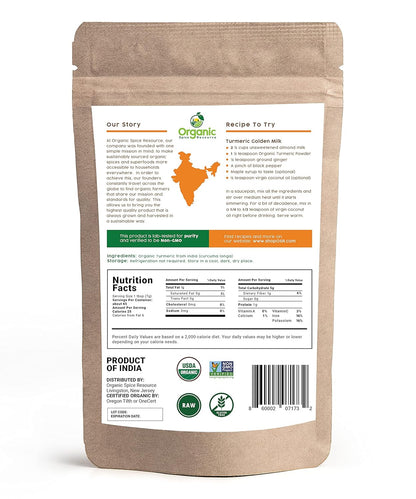Organic Turmeric Powder W/Curcumin | 16Oz or 454G | USDA Organics and Non-Gmo | 100% Raw and Natural by OSR