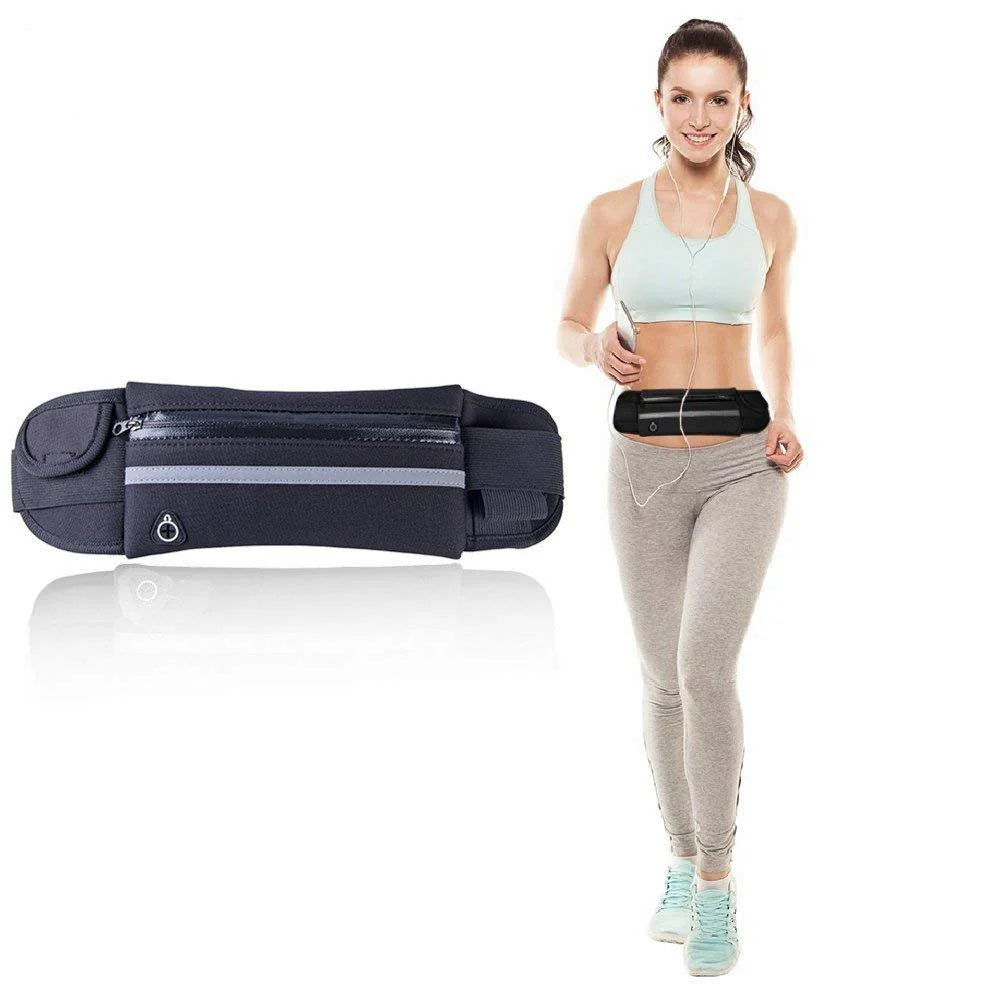 Jupitergear Sports Running Belt and Travel Fanny Pack for Jogging, Cycling and Outdoors with Water Resistant Pockets