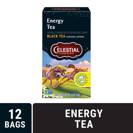 High Caffeine Energy Black Tea Bags (12 Count)