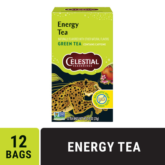 High Caffeine Energy Green Tea Bags (12 Count)