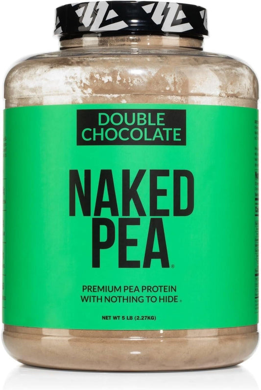 Naked Pea - Double Chocolate Pea Protein, Vegan Protein, Organic Cocoa, Gluten-Free, 5LB