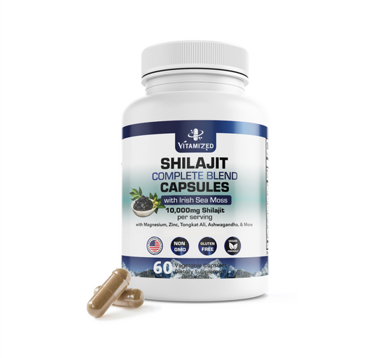 Shilajit Complete Blend - Energy and Endurance - Pure Shilajit Extract - 60 Capsules