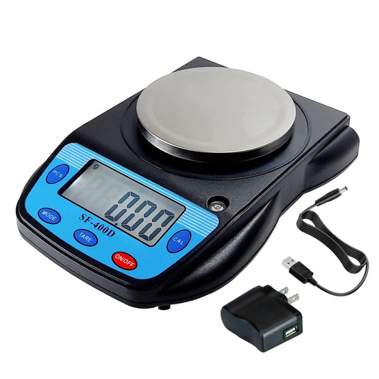 Ounce Carat and Gram Scale 0.01G Accuracy Electronic Scale Science Digital Scale Lab Balance LCD 600G Capacity USB Charger and AC DC Adapter Included