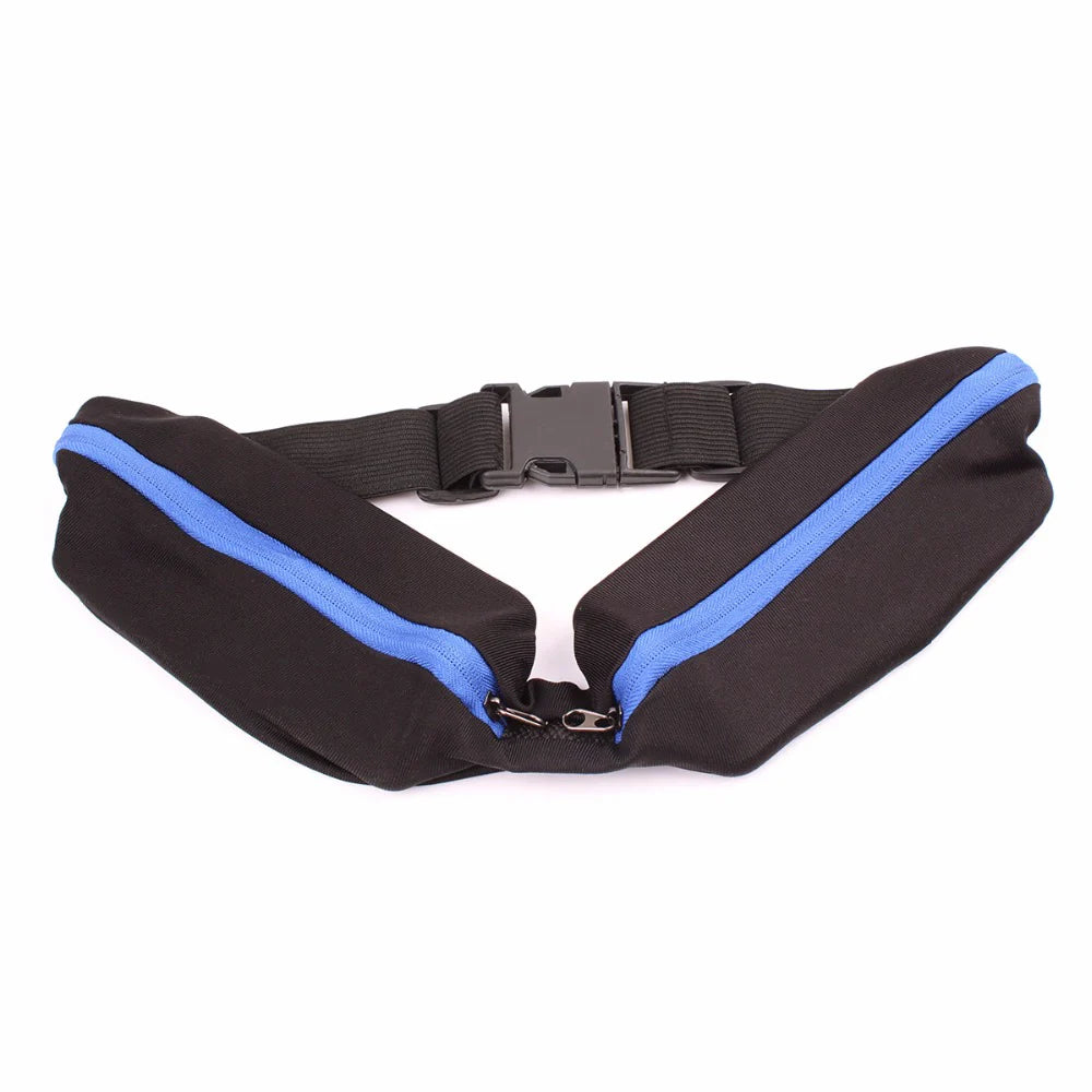 Jupitergear Dual Pocket Running Belt Sports and Travel Fanny Pack for Jogging, Cycling and Outdoors
